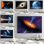 Картина на холсте, постеры с изображением космоса, звезд, астронавта, планеты, дыр, Вселенная, земля, метеорит, Настенная картина для домашнего декора