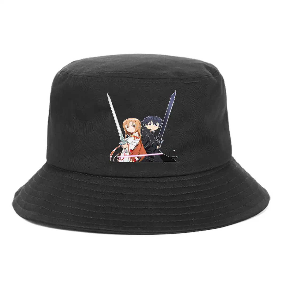 

Anime Sword Art Online Bucket Hat teenager Outdoor Fisherman Hats Summer Hip Hop Beach Sun Caps unisex Streetwear bucket caps