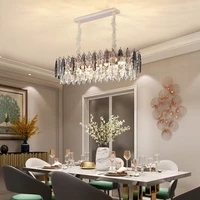 modern crystal led pendant lights bedroom art luxury nordic restaurant lamp luminaire suspension decoration salon hanging lamp