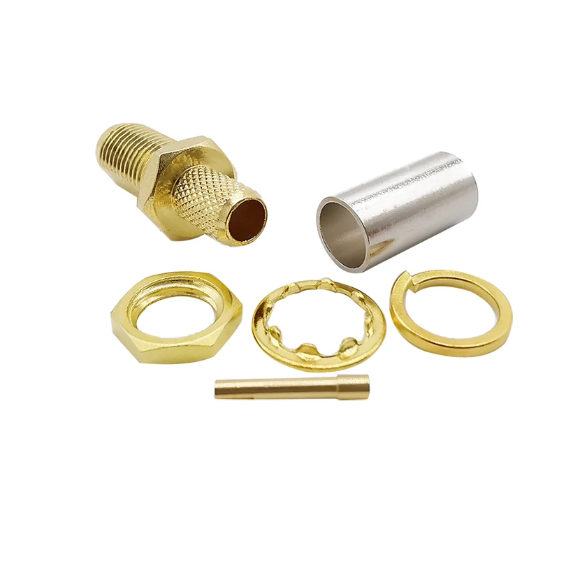 Гнездовой разъем SMA ОБЖИМНАЯ стандартная Громкая головка RF коаксиальный