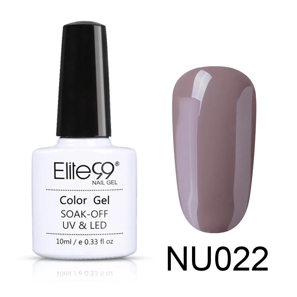 NU022 Elite99 10 мл генный цветной гель лак для ногтей УФ Гель-лак удаляемый путем отмачивания лак для маникюра праймер верхнее покрытие Полупостоянный лак для ногтей - Цвет: NU022