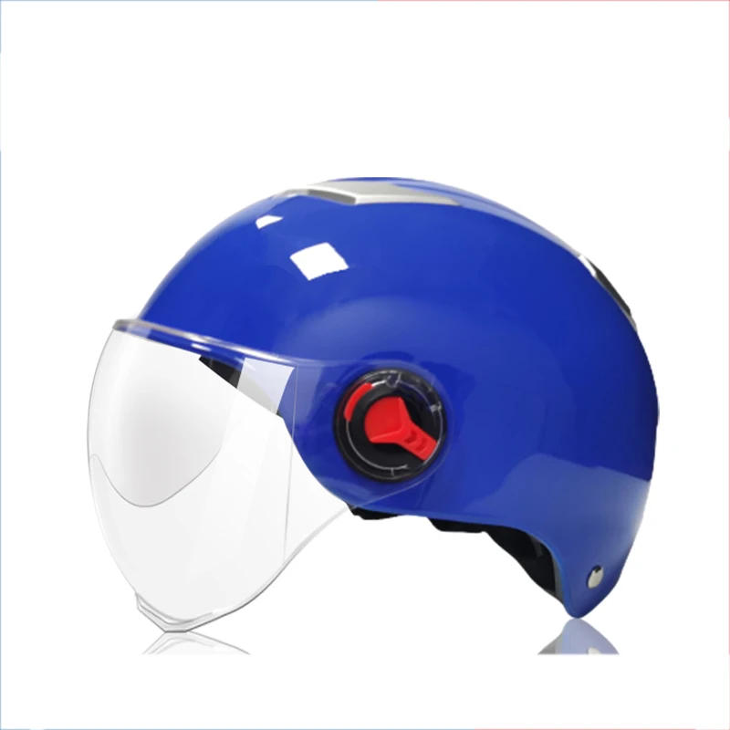 

Unisex breathable safety protection electric bicycle bicycle transparent lens helmet