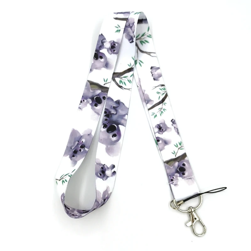 Модный простой брелок для ключей Koala bearl на шею шнурок идентификационной Карты