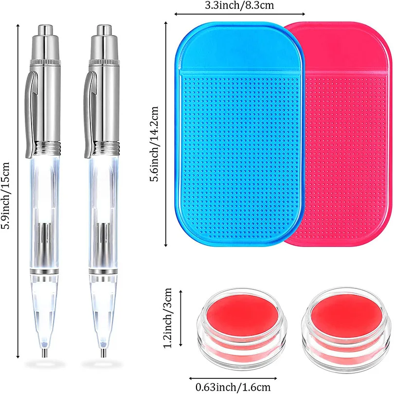 Алмазная живопись 5d точечная ручка со светильник кой липкий коврик для лотка