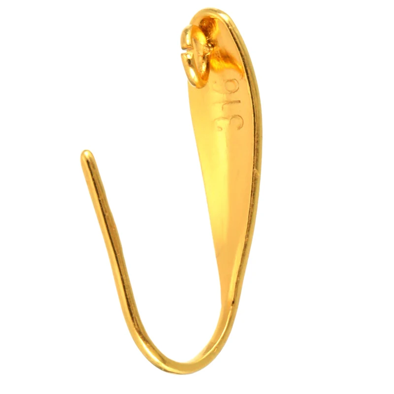 

Простые серьги-Крючки из нержавеющей стали, 20 шт./компл., фурнитура «сделай сам» для изготовления ювелирных изделий, аксессуары золотого/ста...