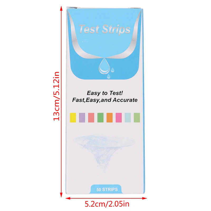 

50strips/Box 7 in1 Aquarium Fish Tank Water Tropical PH Test Strips Kit Nitrite Nitrate Pet Supplies