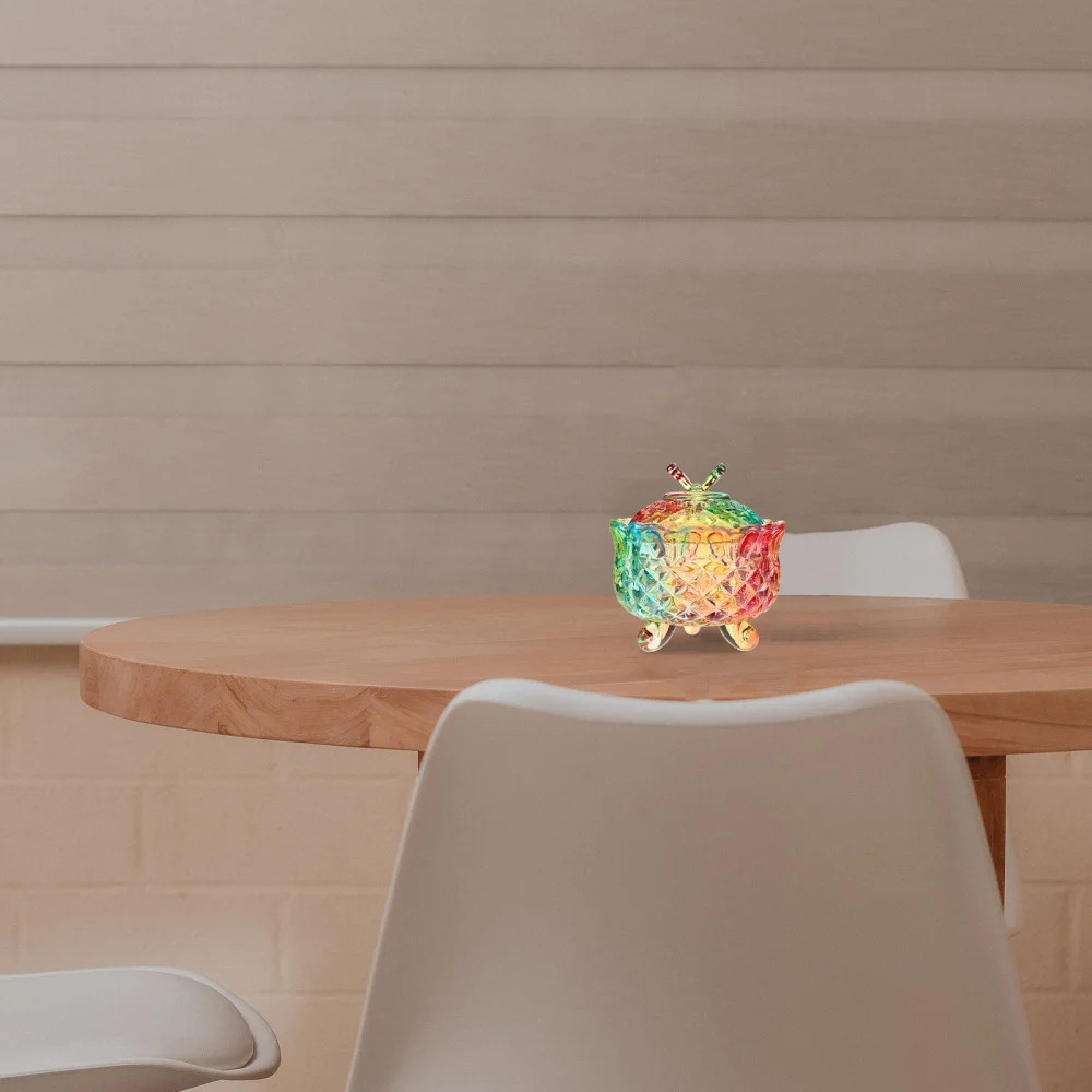 

1pc 280ML Candy Jar Decorative Butterflies Design Glass Storage Canister