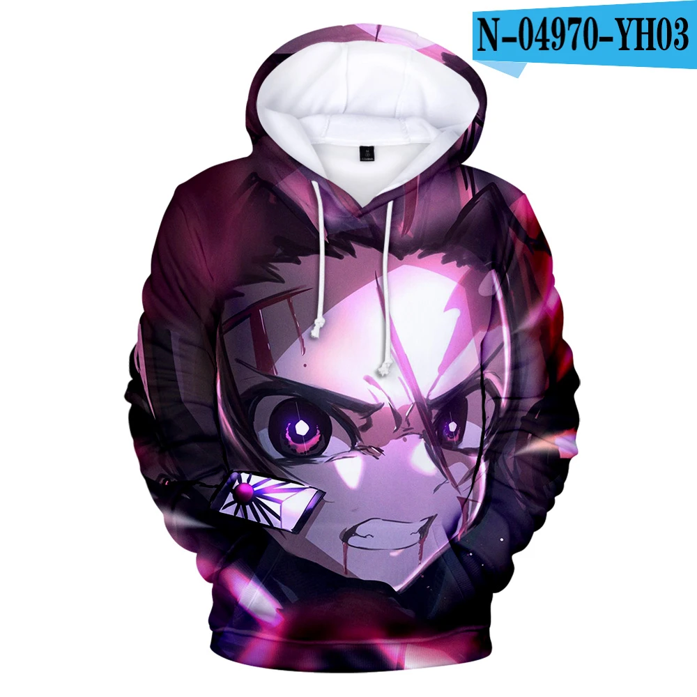N04970 Demon Slayer: Kimetsu no Yaiba толстовки с 3D принтом для женщин/мужчин модные толстовки с длинными рукавами и капюшоном Новое поступление уличная одежда - Цвет: N04970