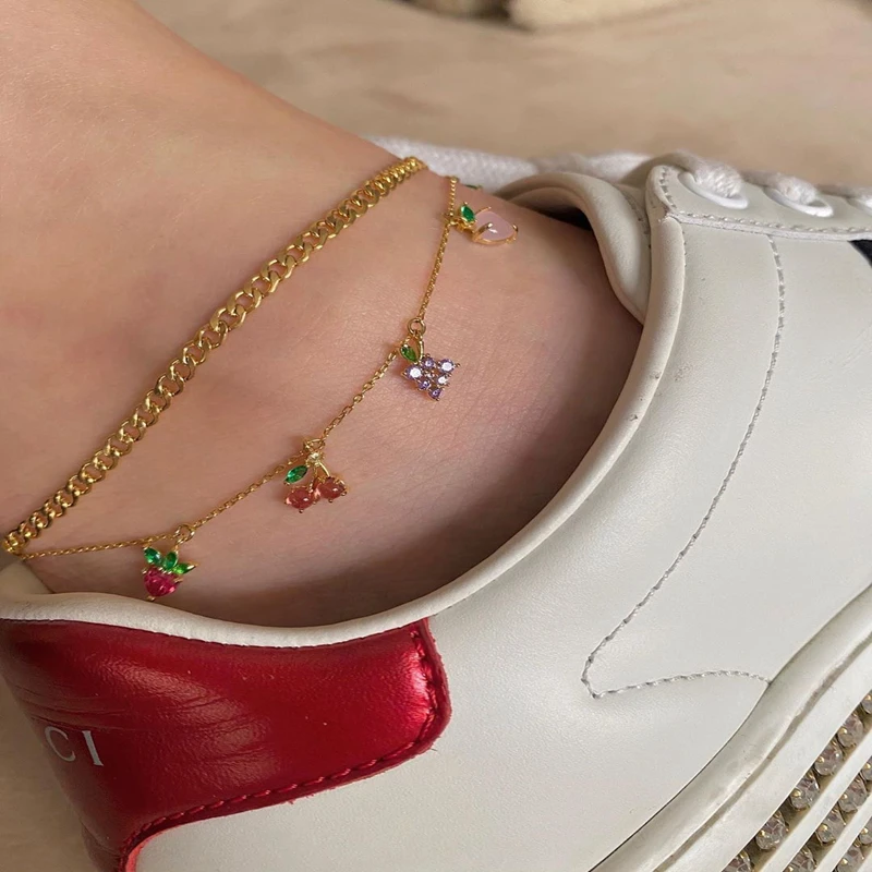 

VKME Summer Boho Cross Anklets For Women Gold Multilayer Crystal Anklet Bracelets Foot Chain Leg Bracelet Accessories Jewelry