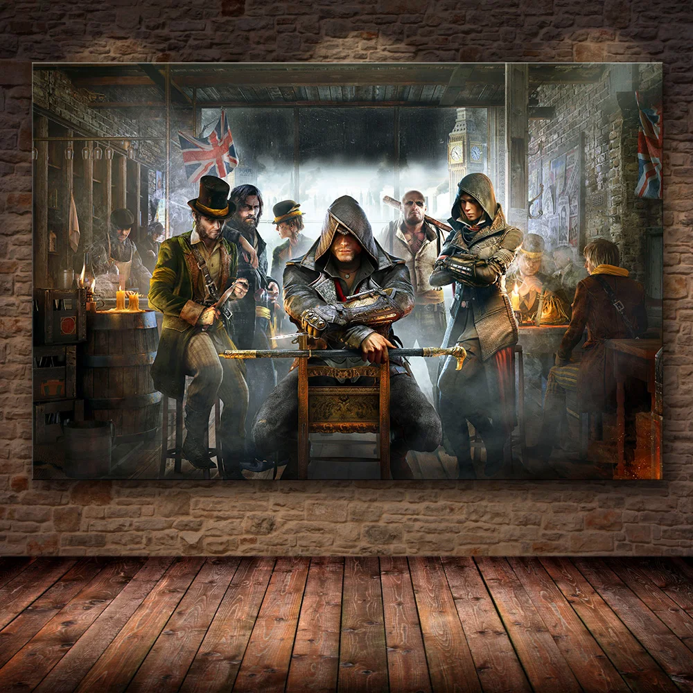 16 Без рамки игра Плакат Украшение живопись Assassin's Creed на HD холсте Картина на холсте художественный плакат стены искусства холст - Цвет: 16