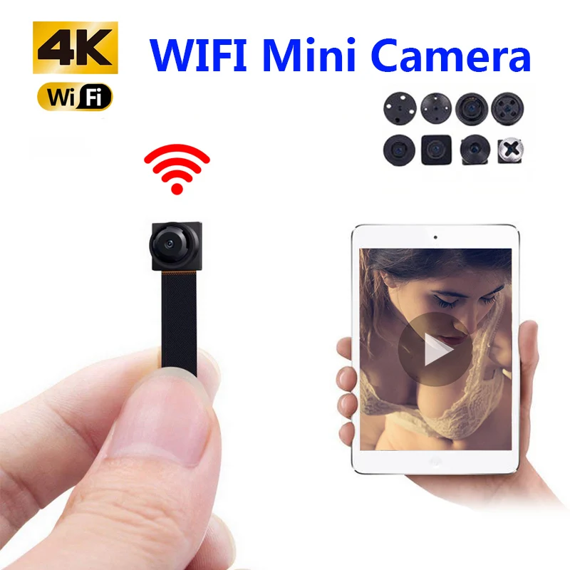 HD 4K DIY портативная Wi Fi IP мини камера P2P беспроводная микро веб видеокамера