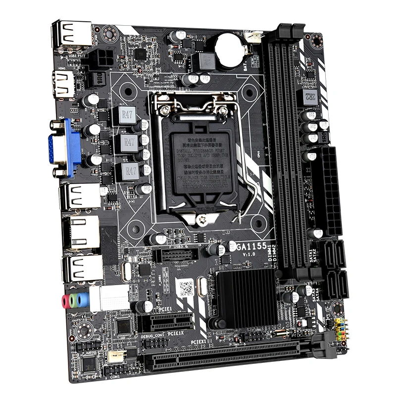 

Материнская плата LGA 1155 для Intel Core i7 / i5 / i3 / pentium / celeron LGA1155 DDR3 M-ATX Материнские платы Intel H61