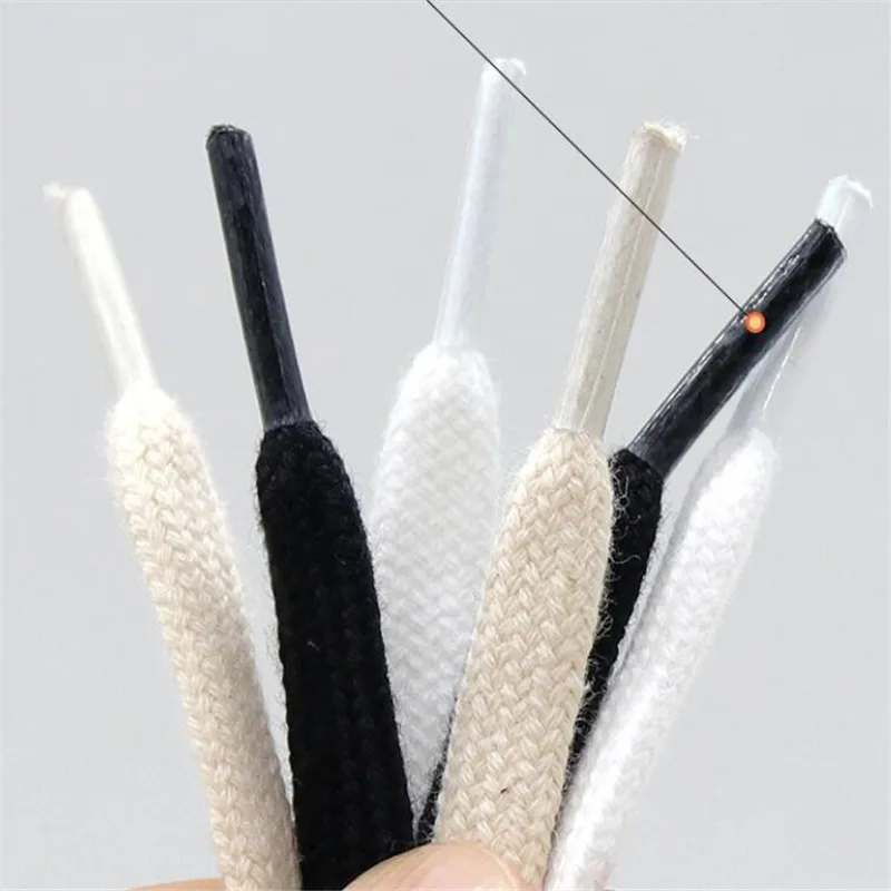 

1Pair Classic Flat Shoelaces Canvas Sneakers Sports Shoes Laces Women And Men Shoelace Solid Double Flat White Black Shoelaces
