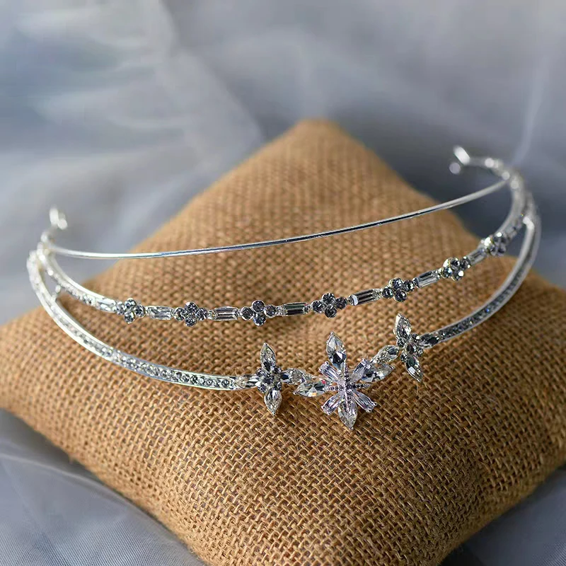 

Princess Zircon Crystal Bridal Crowns Tiara Bride Headband Wedding Diadem Queen Crown Wedding Hair Accessories