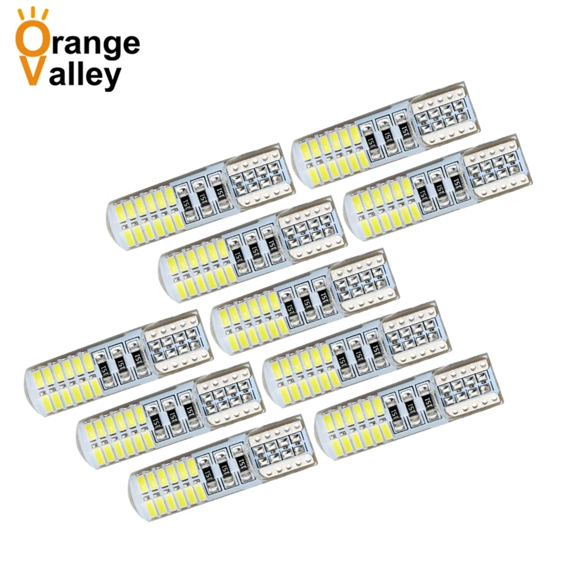 10 шт. горячая Распродажа T10 194 168 W5W 24 SMD светодиодный 3014 автомобильные Габаритные