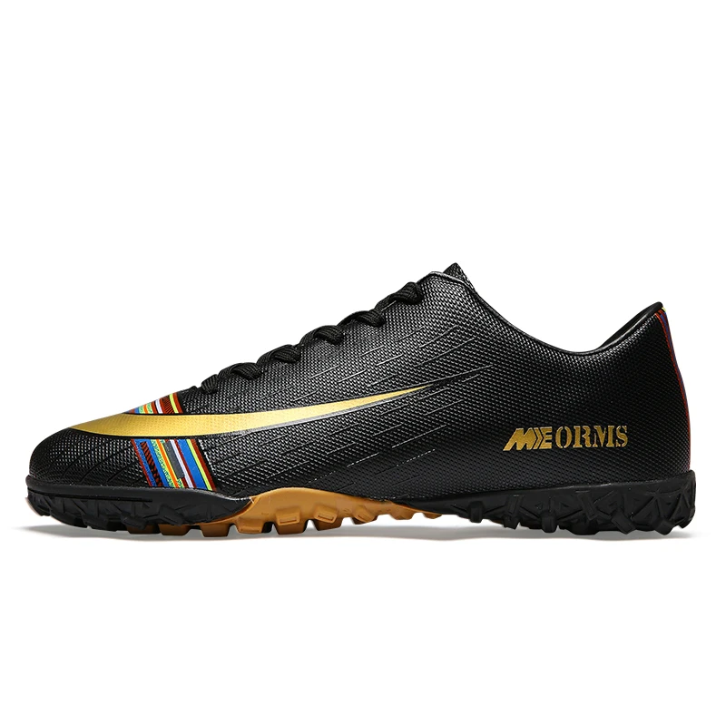 black turf sole Мужские футбольные бутсы, футбольные бутсы, длинные шипы, кроссовки, оригинальные футбольные бутсы для дома, футбольные бутсы для мужчин, Zapatos De Fu Futbol - Цвет: black turf sole