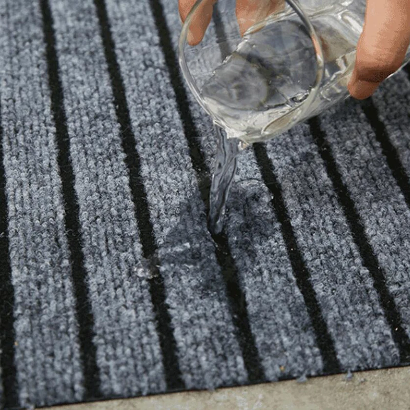 Полосатый коврик для двери устойчивый к пятнам поглощающий воду кухонный