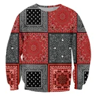 Бандана IFPD, свитшот с круглым вырезом, женская уличная одежда в стиле хип-хоп, джемпер для мужчин, сексуальные рубашки с длинным рукавом, Пейсли, Харадзюку