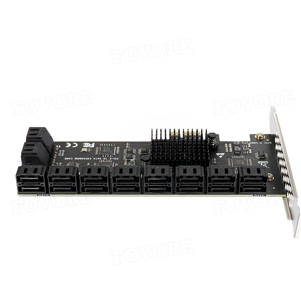 Адаптер с 20 портами SATA на PCI Express 3 III 0 6 Гбит/с PCIe x1 адаптер SATA3 PCI-e карта расширения