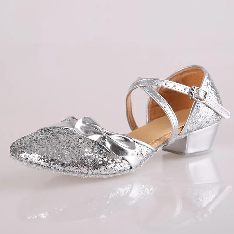 Free Shipping Girls Dancing Shoes Euro 24 38 Low Heel Soft Outsole Slip on Sandals Womens Ballroom Dance|womens ballroom dance shoes|ballroom