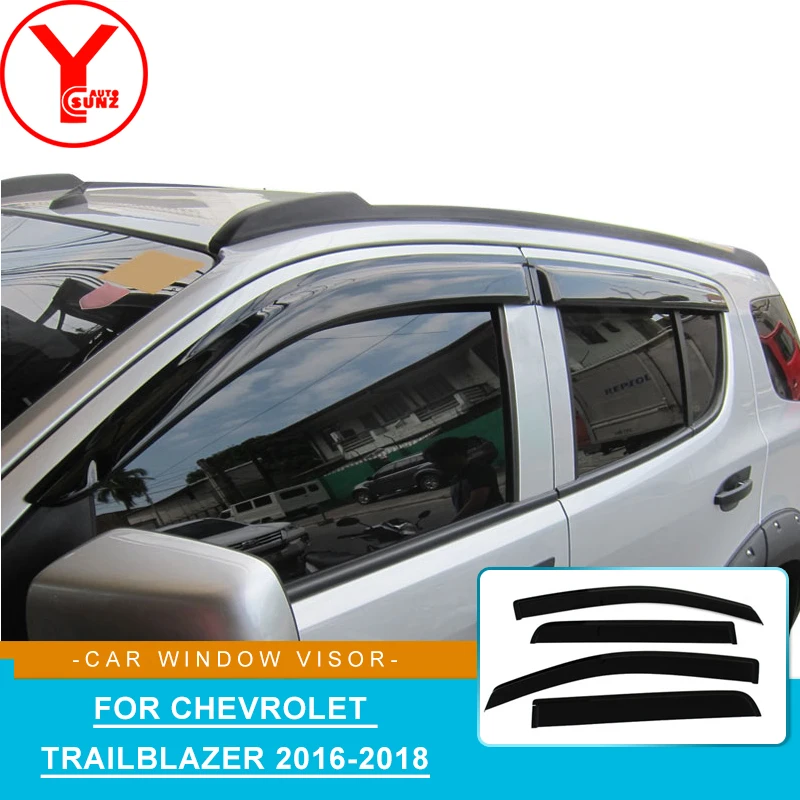 Side Window Visor For Chevrolet Trailblazer Holden 2016 2017 2018 Guard Wind Sun Vent Shades Deflector Car Accessories YCSUNZ