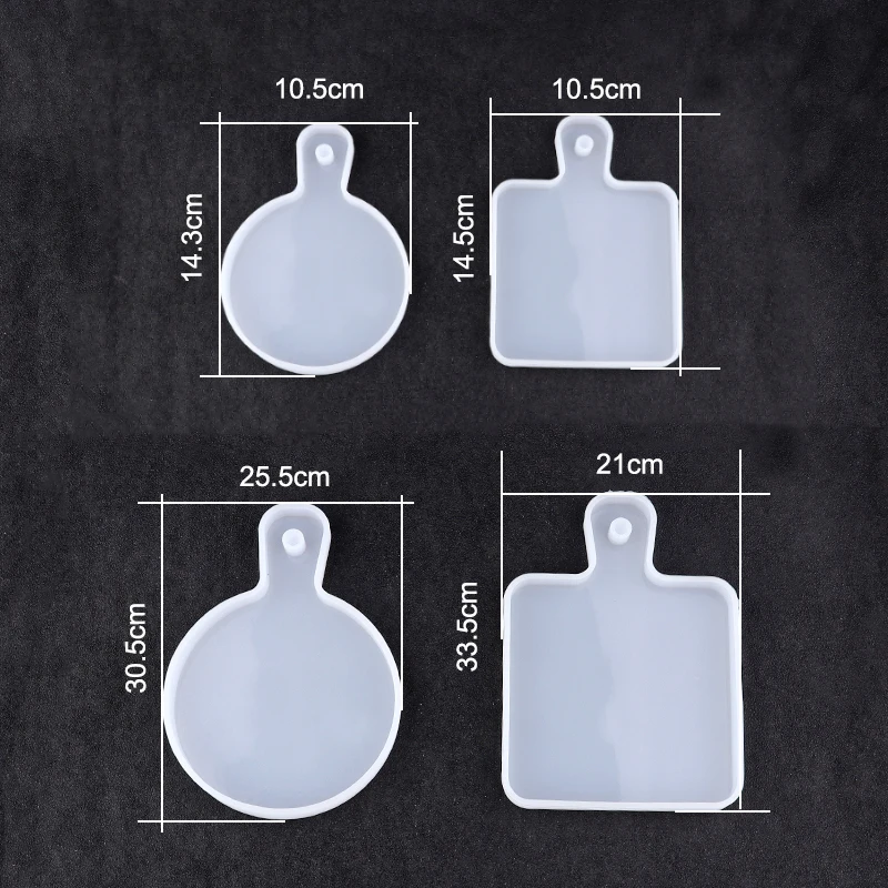 

Xinyao 1pc DIY Crystal Epoxy Silicone Round Handle Tray Making Mirror Silicone Pendulum Table Accessories For Jewelry Making