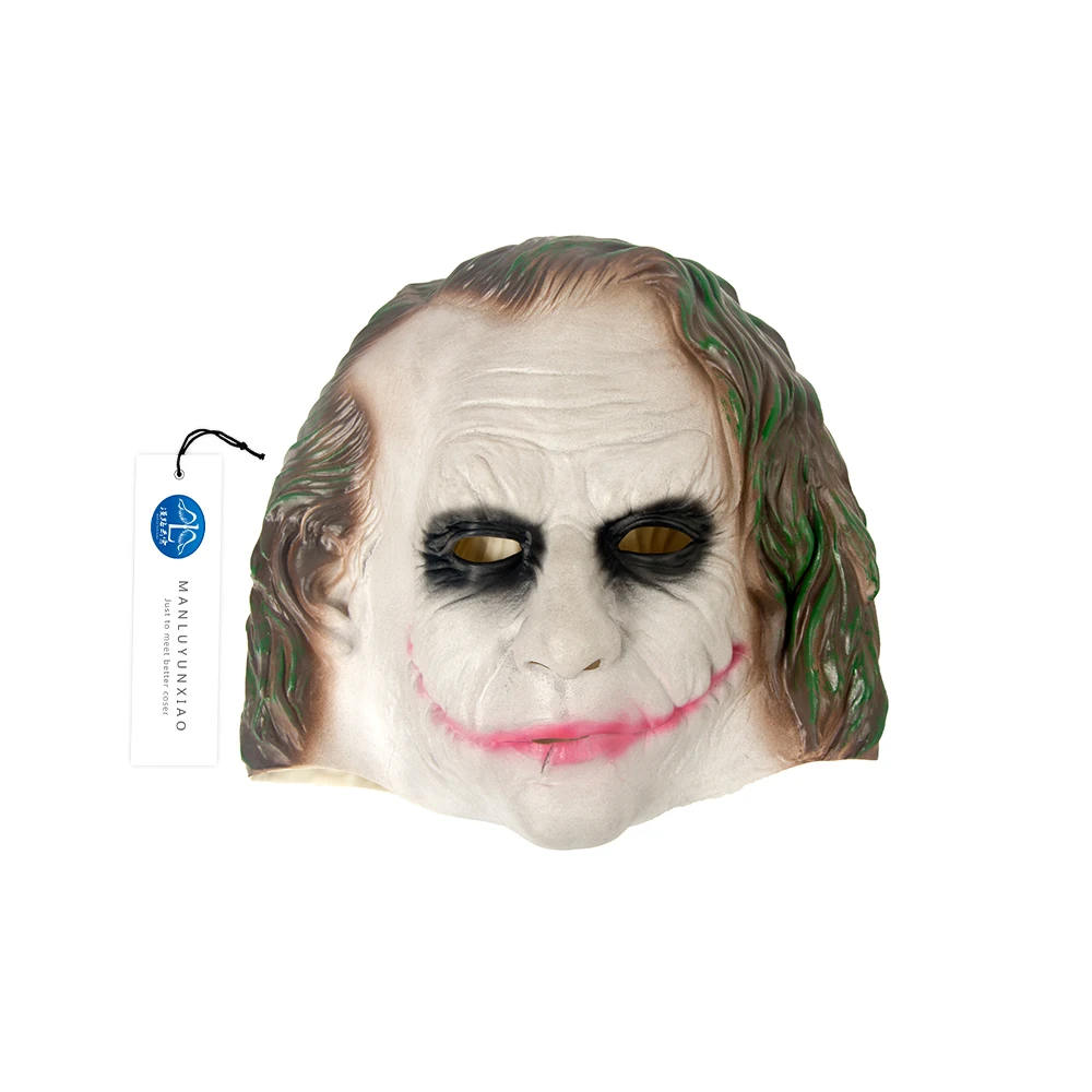

MANLUYUNXIAO Joker Headgear Batman Clown Cosplay Men Clown Full Face Masquerade For Halloween Party