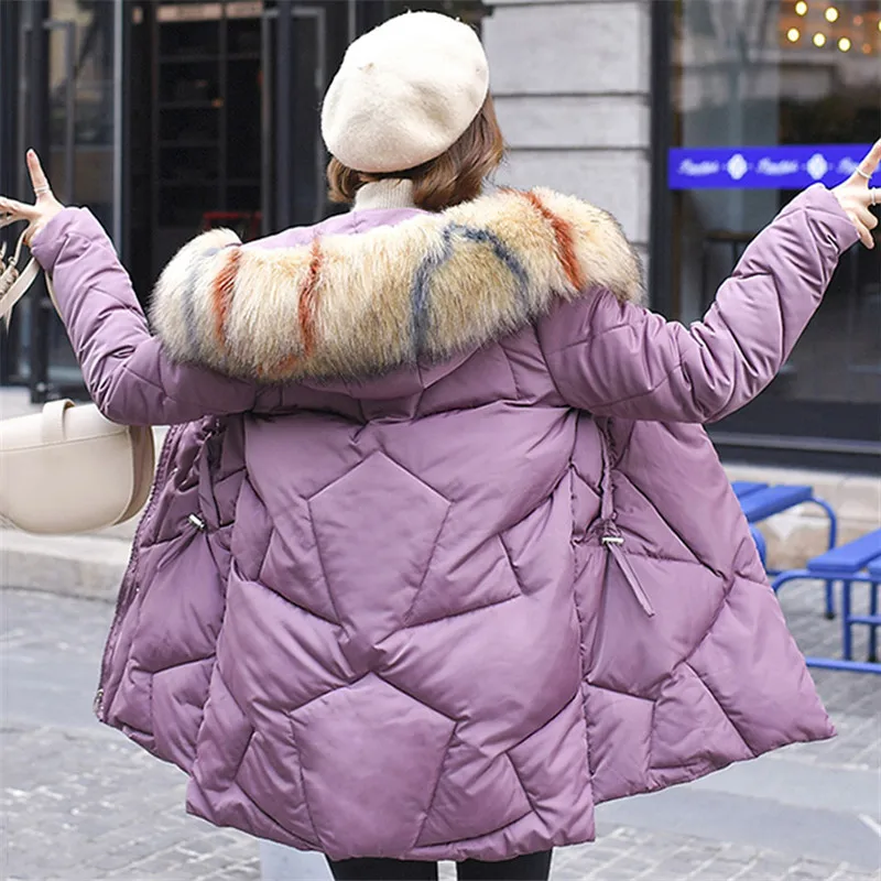 Женский пуховик большого размера хлопковая куртка новинка 2019 года зимние