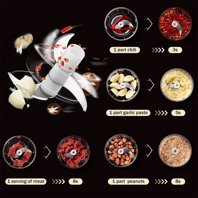 Мини-резак кухонный Электрический с USB-зарядкой 250 мл | Бытовая техника