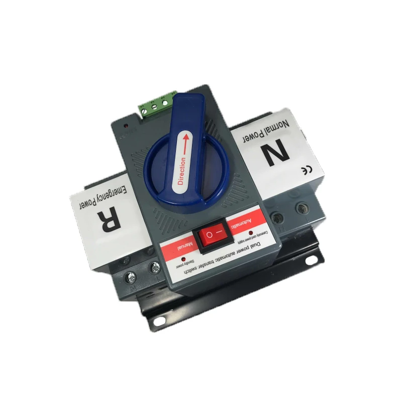 Автоматический переключатель 2P 63a 230 В типа MCB синий двойной питания номинальная