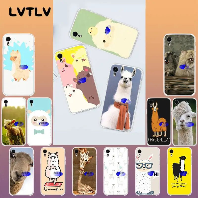 LVTLV лама альпакас животное ТПУ мягкий чехол для телефона iPhone 11 pro XS MAX 8 7 6 6S Plus X 5 5S SE
