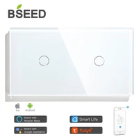 bseed smart wifi control touch switch 2 gang 157mm light switches 3 colors crystal class panel switches with neutral line