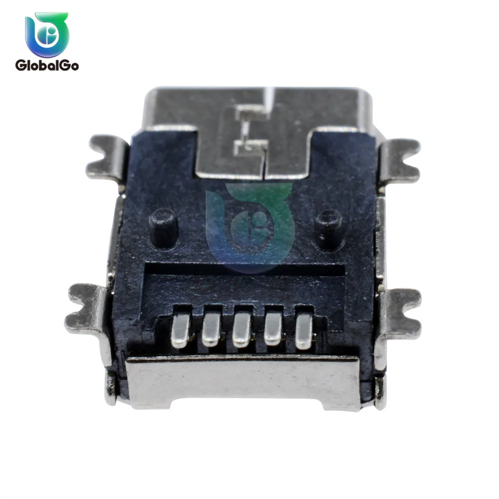 50 шт./лот Тип B Micro USB 5 контактный гнездовой Usb разъем плоский 4 ножной мини