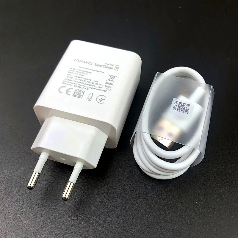 Оригинальное зарядное устройство Huawei P30 Pro 40 Вт адаптер для быстрой зарядки Usb 5 А
