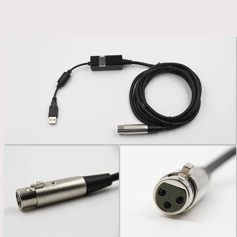 USB к XLR Женский микрофонный конвертер адаптер Mic ссылка о кабель|Аксессуары для