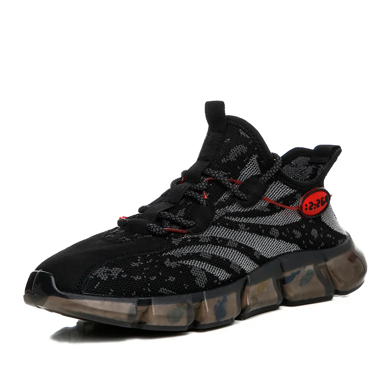 

2021 New Men Tide Sneakers Breathable Knit Mesh Fashion Cool Casual Sport Running Shoes 3 Colors Comfortable Trainers