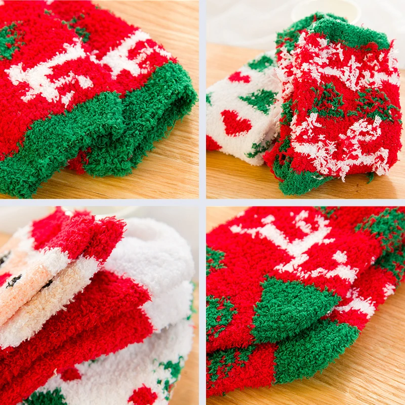 Милые рождественские носки с героями мультфильмов для женщин Мягкие удобные из