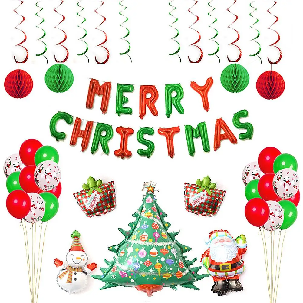 42 шт./компл. алюминиевая фольга веселая Рождественская надпись блестки фольги