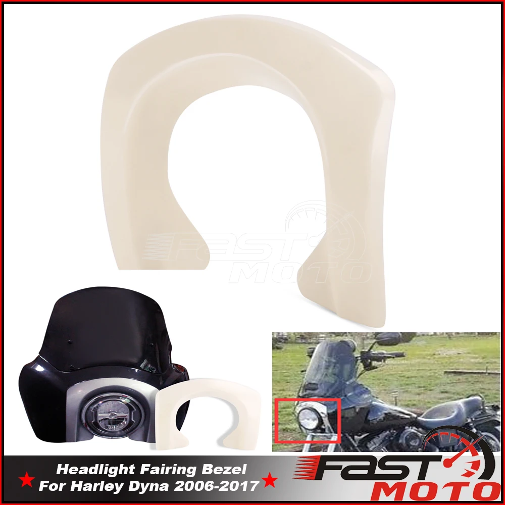 

Motorcycle 6 Colors Headlamp Cover Mask Front Head Light Fairing Bezel Scowl Trim For Harley Sport FXD Fat Bob Street Bob 87-17