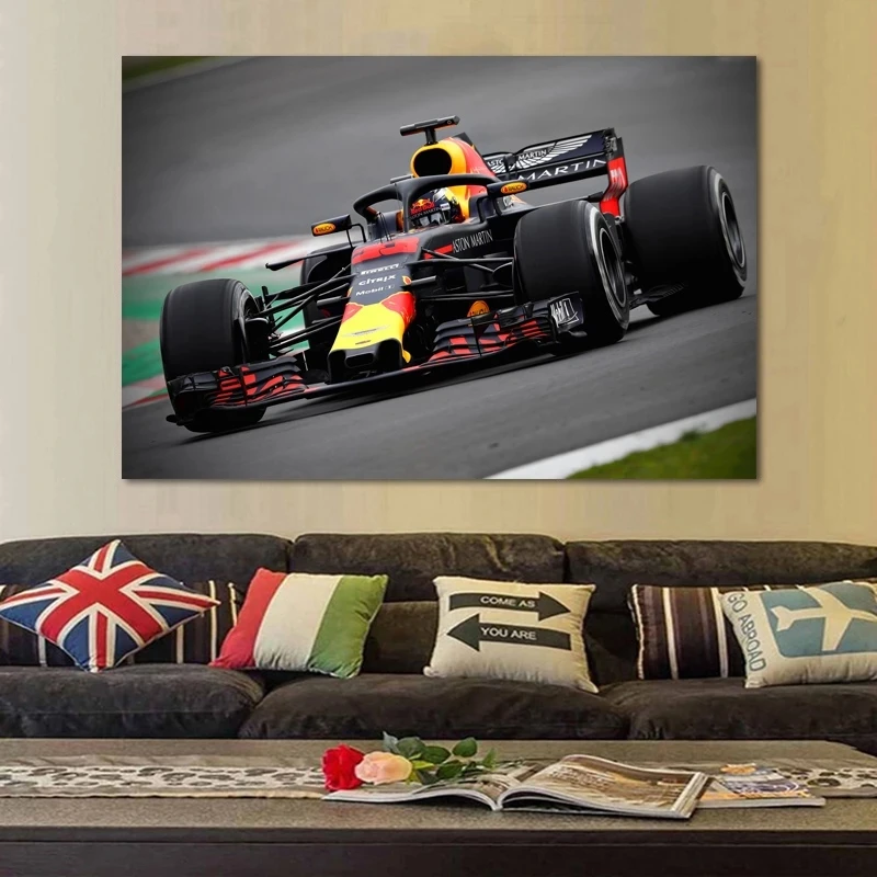 Vehicle Posters Mclaren F1 Race Car Wall Art Canvas Prints Painting Raceway Racing Sport Pictures for Living Room Bedroom Decor | Дом и сад
