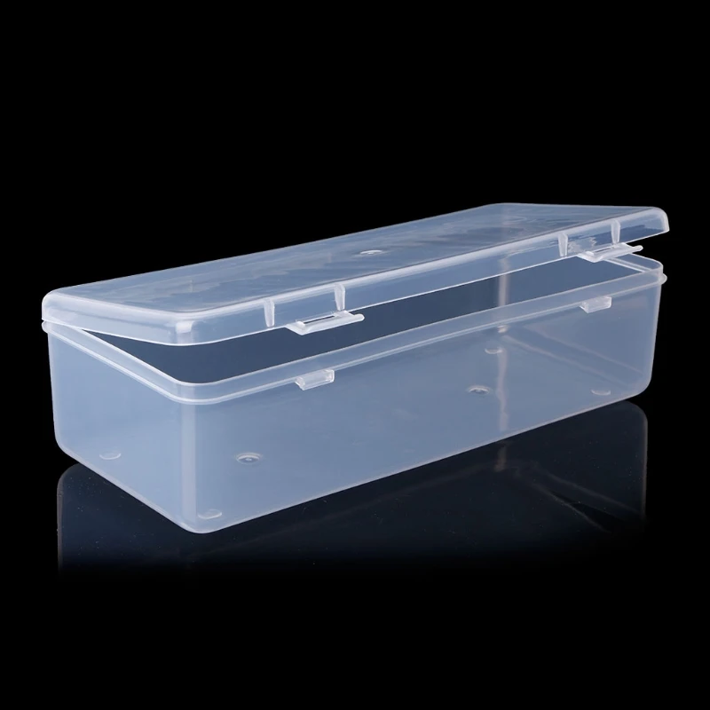 

Rectangular Plastic Clear Storage Box Jewelry Container Case Bead Organizer Case