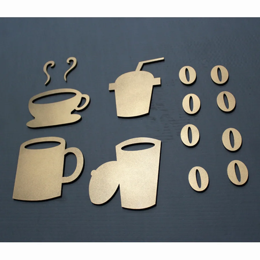 3D DIY Wall Clock Number Coffee Cup Acrylic Self-adhensive Quartz Digital Clocks Non-ticking Kitchen Home Decor | Дом и сад