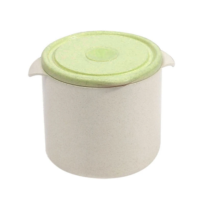 Green Микроволновый Ланч-бокс для детей, Портативный Ланч-бокс из пшеничной соломы, портативный суп-бокс для пикника для школьников, контейнер для еды и супа - Цвет: Green