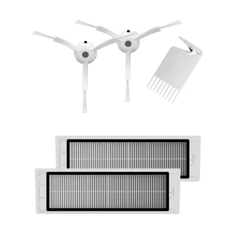5pc-set 4* HEPA фильтр+ 8* боковая щетка+ 4* основная щетка для Xiaomi Mi робот 1/2 поколения Roborock S50 S51 Запчасти для пылесоса Замена - Цвет: 5pc-set