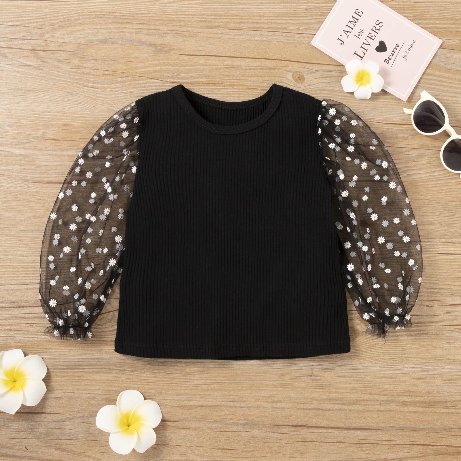 Женский джинсовый комплект одежды Ma &amp Baby сетчатый топ с длинным рукавом и