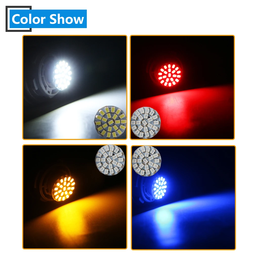 10 шт. 12 В 24 постоянного тока 22 SMD P21W 1156 BA15S P21/5 Вт 1157 BAY15D автомобильный сигнал