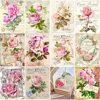 diamond art for adults retro flowers full drill mosaic round square rhinestones accessories embroidery kits for home decoration