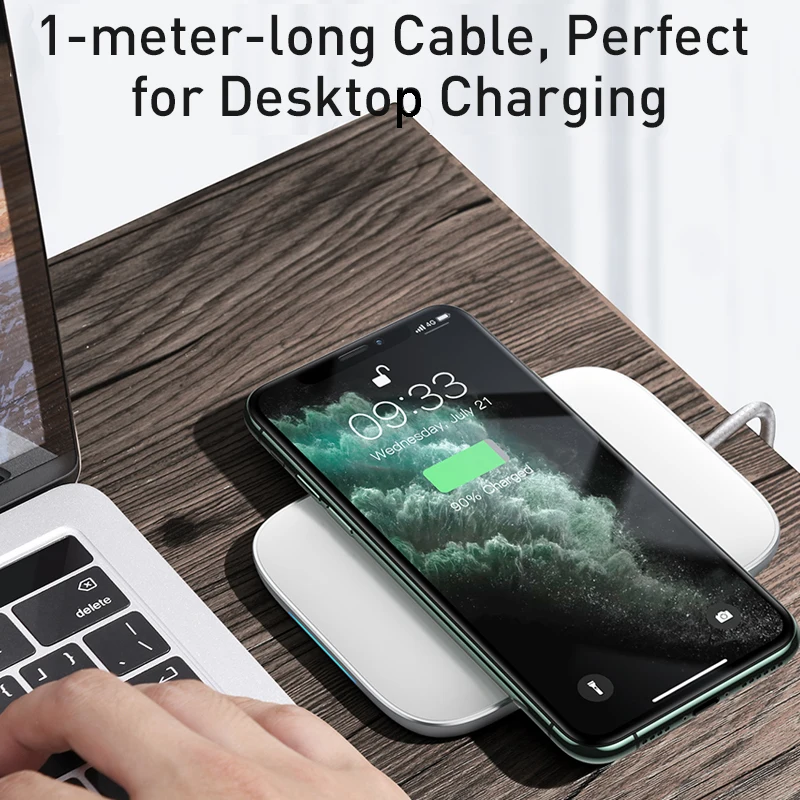 Беспроводное зарядное устройство Baseus 15 Вт Qi для iPhone 11 Pro Max Xs Samsung S10 S9 S8 быстрая