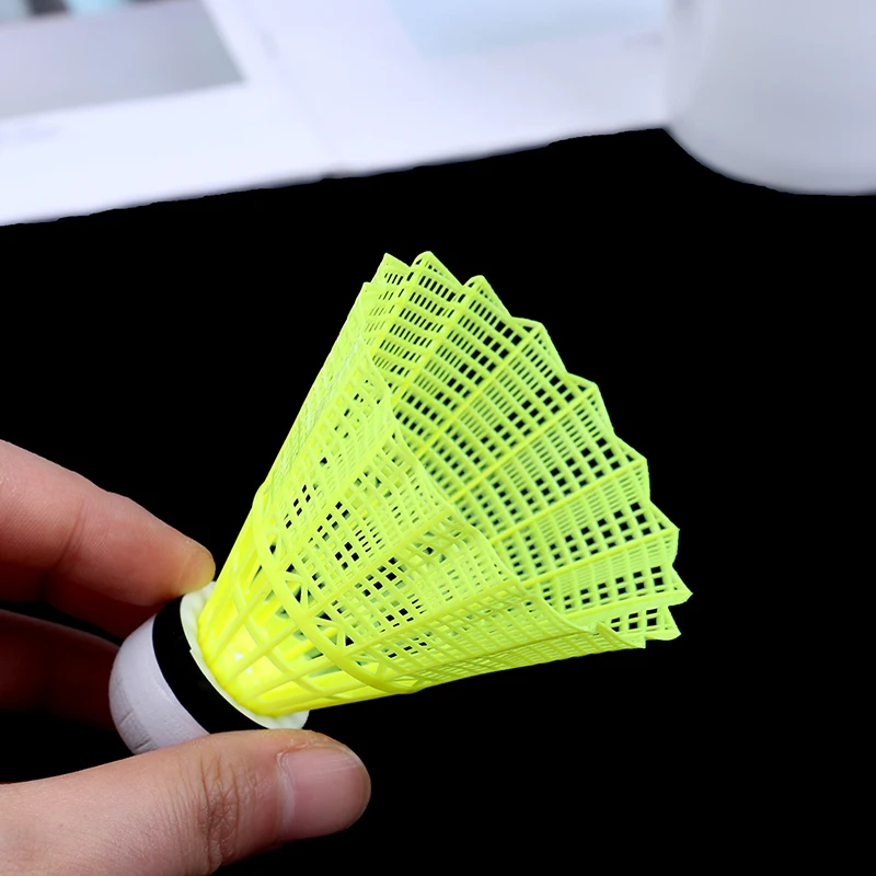 12 шт. желтые белые пластиковые воланы для бадминтона шарики спортивных