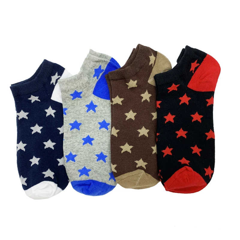 5 Pairs/Set Men Socks Cotton Comfortable Boys Breathable Antibacterial Drop Shipping Socks Men - Цвет: 4 pairs